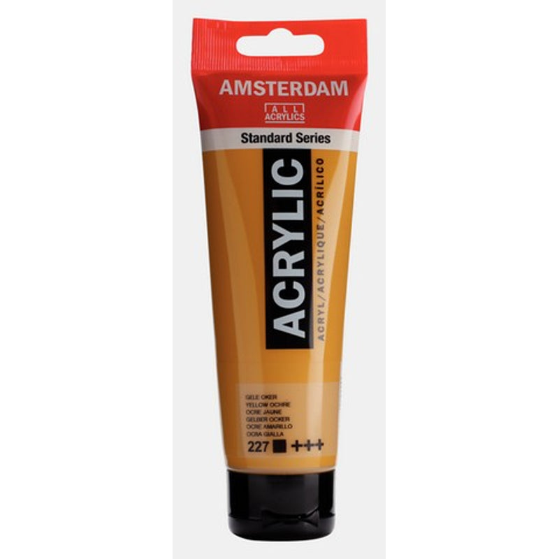 Amsterdam Standard Series acrylic paint – Yellow Ochre 227, 120 ml tube