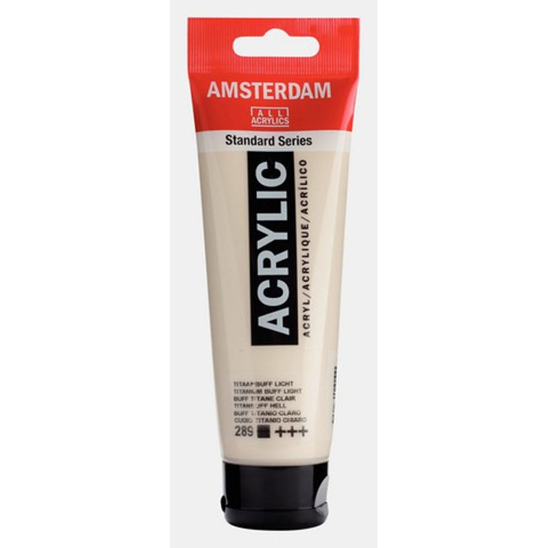 Amsterdam Standard Series acrylic paint – Titanium Buff Light 289, 120 ml tube