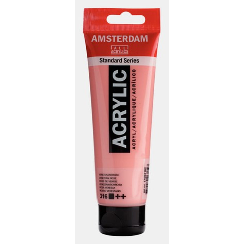 Amsterdam Standard Series acrylic paint – Venetian Rose 316, 120 ml tube
