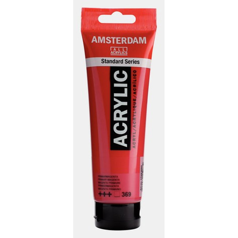 Amsterdam Standard Series acrylic paint – Primary Magenta 369, 120 ml tube