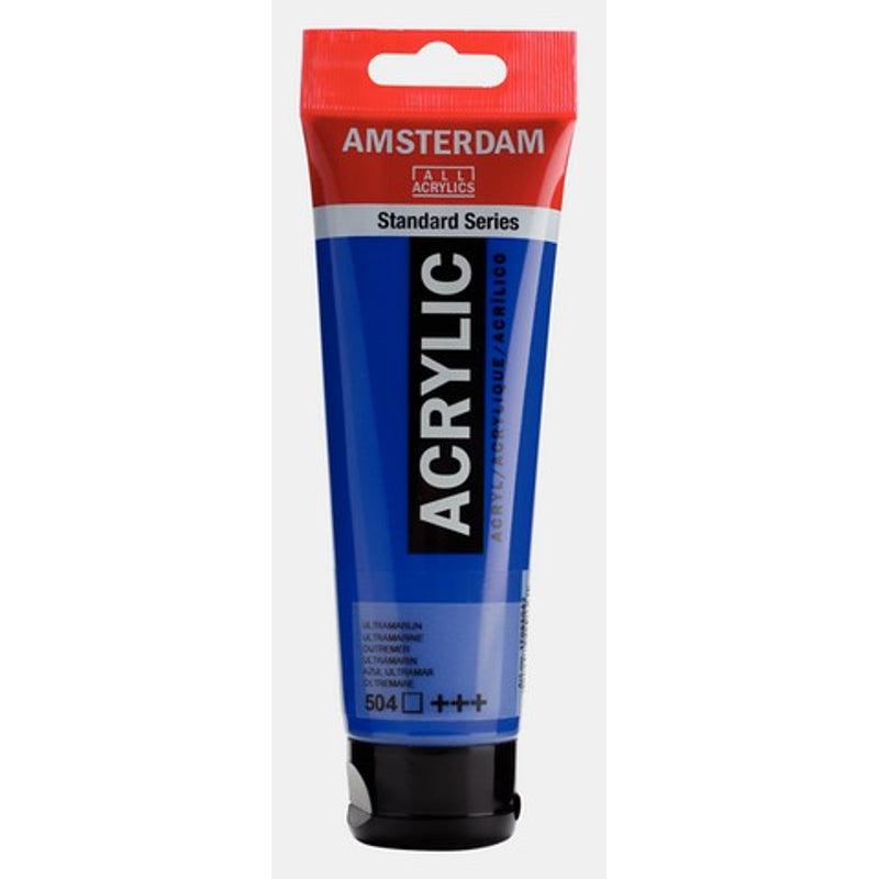 Amsterdam Standard Series acrylic paint – Ultramarine Blue 504, 120 ml tube
