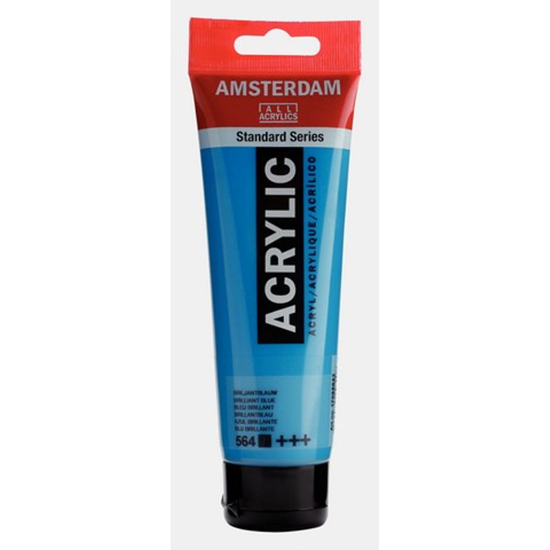 Amsterdam Standard Series acrylic paint – Brilliant Blue 564, 120 ml tube