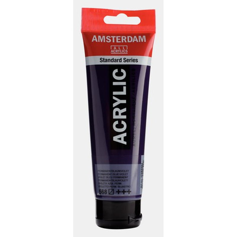 Amsterdam Standard Series acrylic paint – Permanent Blue Violet 568, 120 ml tube