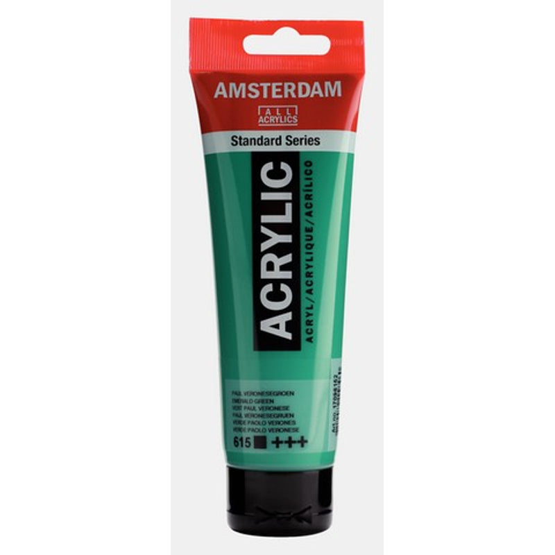 Amsterdam Standard Series acrylic paint – Emerald Green 615, 120 ml tube