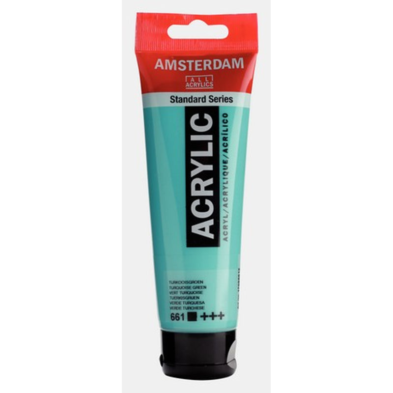 Amsterdam Standard Series acrylic paint – Turquoise Green 661, 120 ml tube