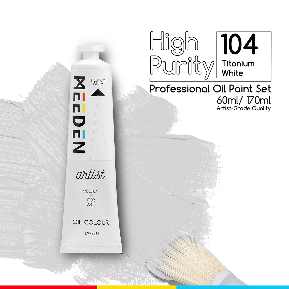 Meeden Oil Paint, Titanium White, 170 ml