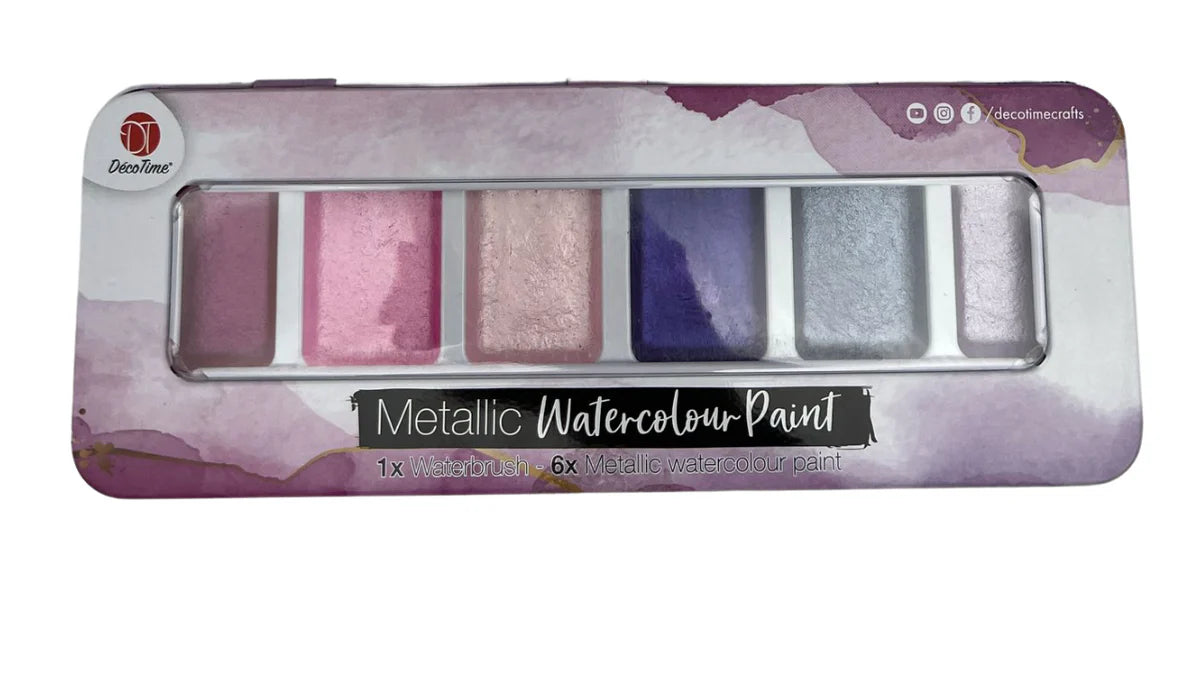 Deco Time Metallic Watercolour Sets