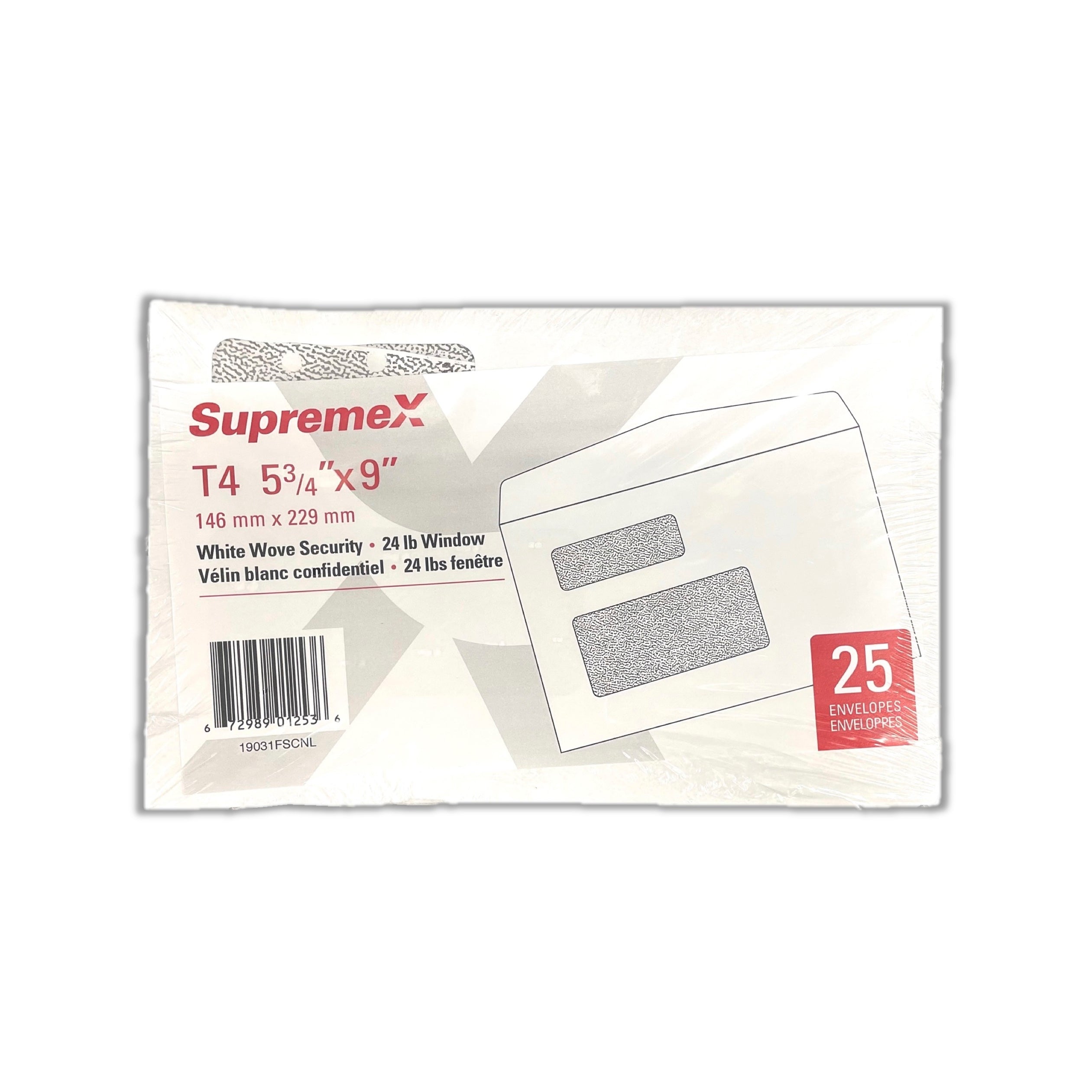 Double Window T4 Security Envelopes 25pk