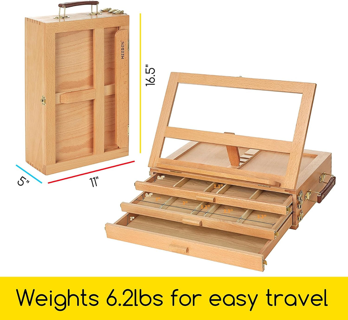 Meeden Sketchbox Easel with 3 Drawers — 11" x 16"