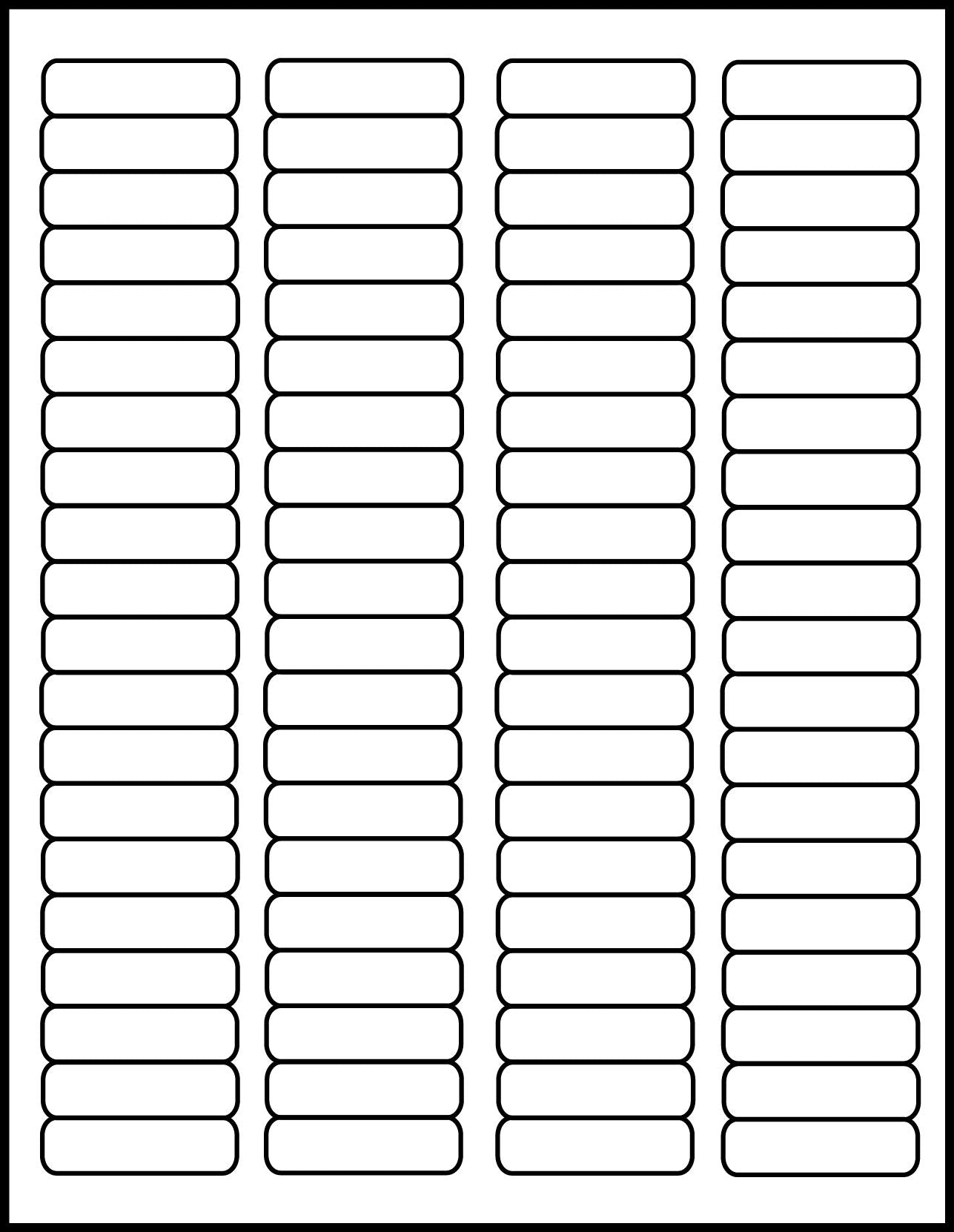 Avery Label 05167 LASER 1/2" x 1 3/4" Single Sheet of 80 labels