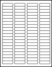 Étiquettes Avery 05167 LASER 12,7 x 44,45 mm Feuille simple de 80 étiquettes