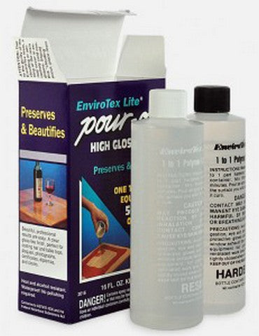 Kit de résine époxy Envirotex Lite 16 oz et gobelets