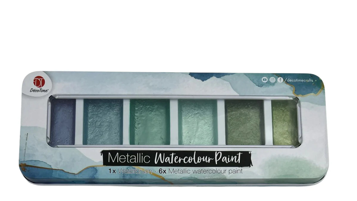 Deco Time Metallic Watercolour Sets