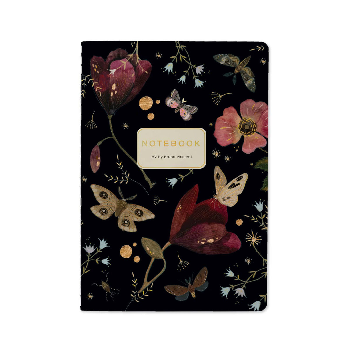 Bruno Visconti Butterfly Night lined notebook, cover