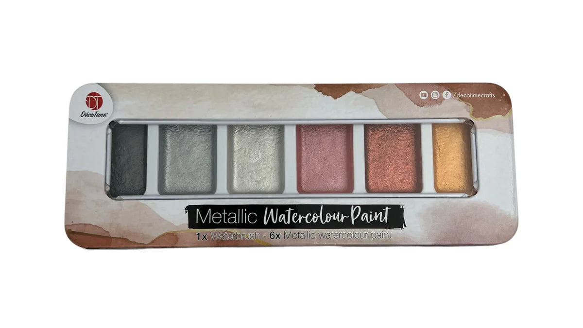 Deco Time Metallic Watercolour Sets