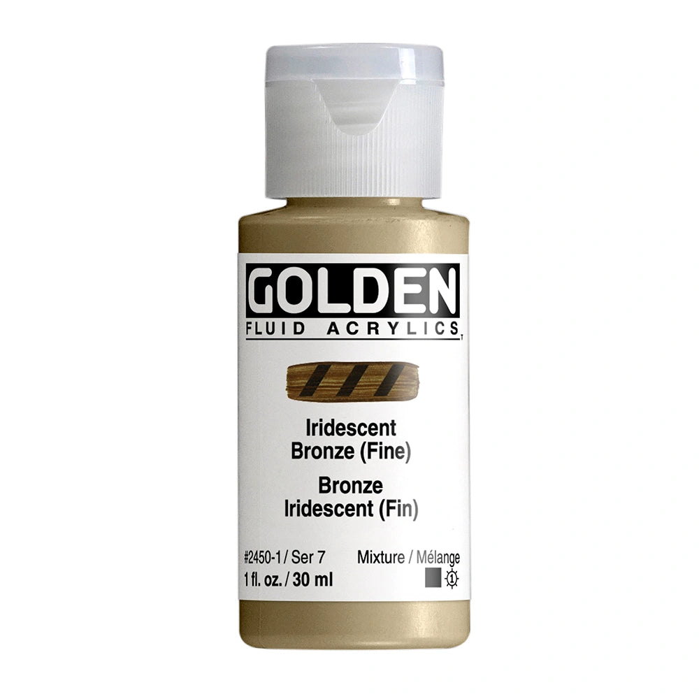 Golden Fluid Acrylic Iridescent Bronze Fine, 1 oz (30 ml) bottle