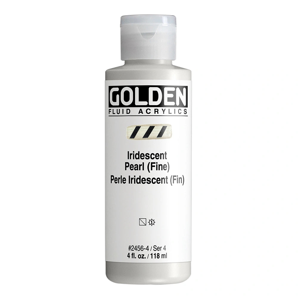 Golden Fluid Acrylic Iridescent Pearl Fine, 4 oz (118 ml) bottle