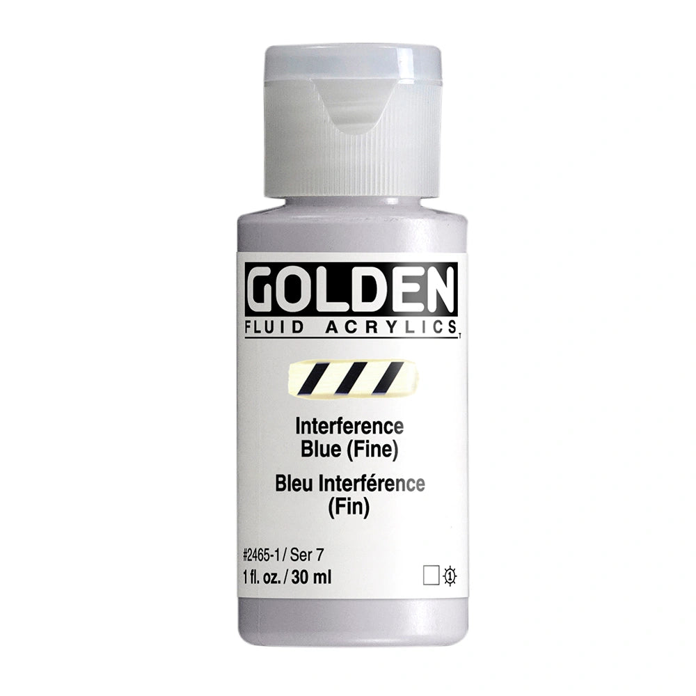Golden Fluid Acrylic Interference Blue, 1 oz (30 ml) bottle