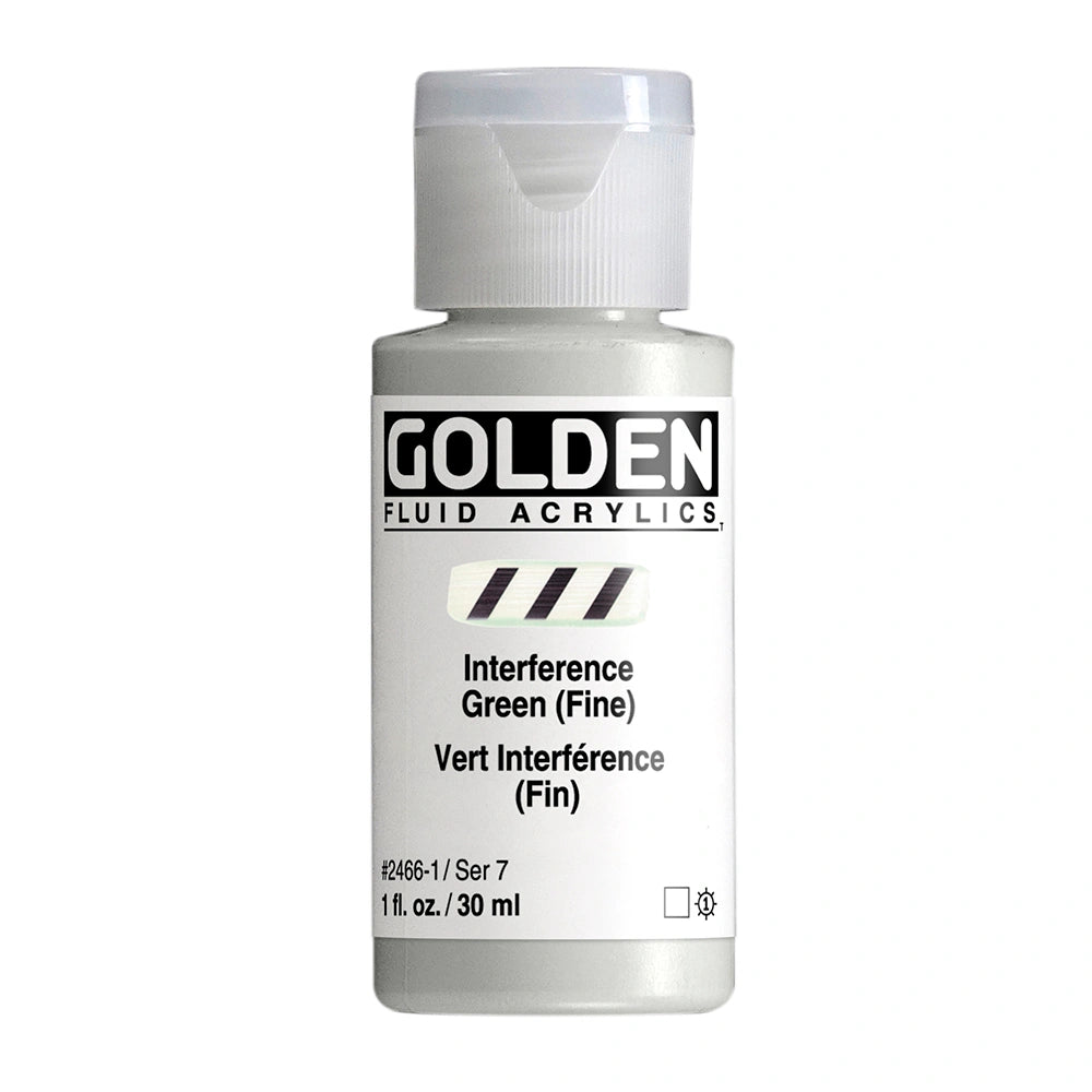 Golden Fluid Acrylic Interference Green, 1 oz (30 ml) bottle