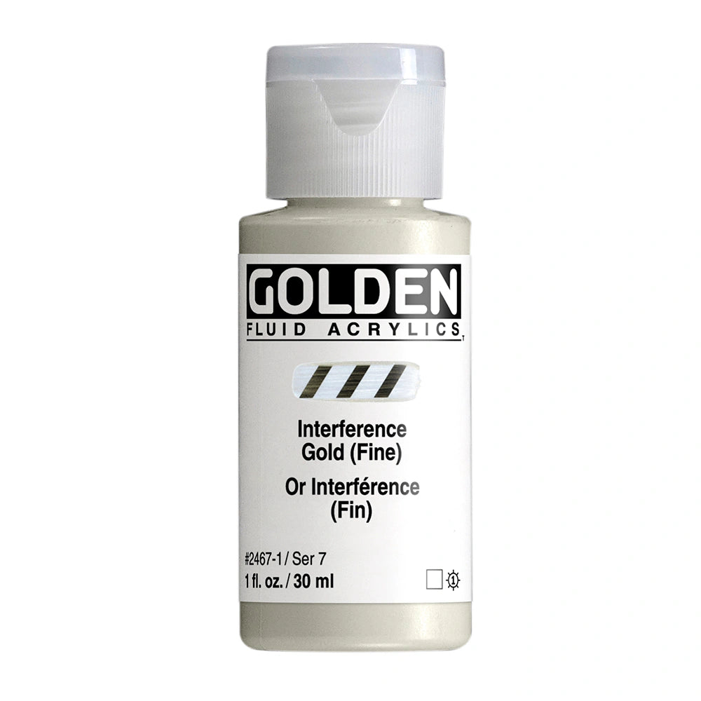 Golden Fluid Acrylic Interference Gold, 1 oz (30 ml) bottle