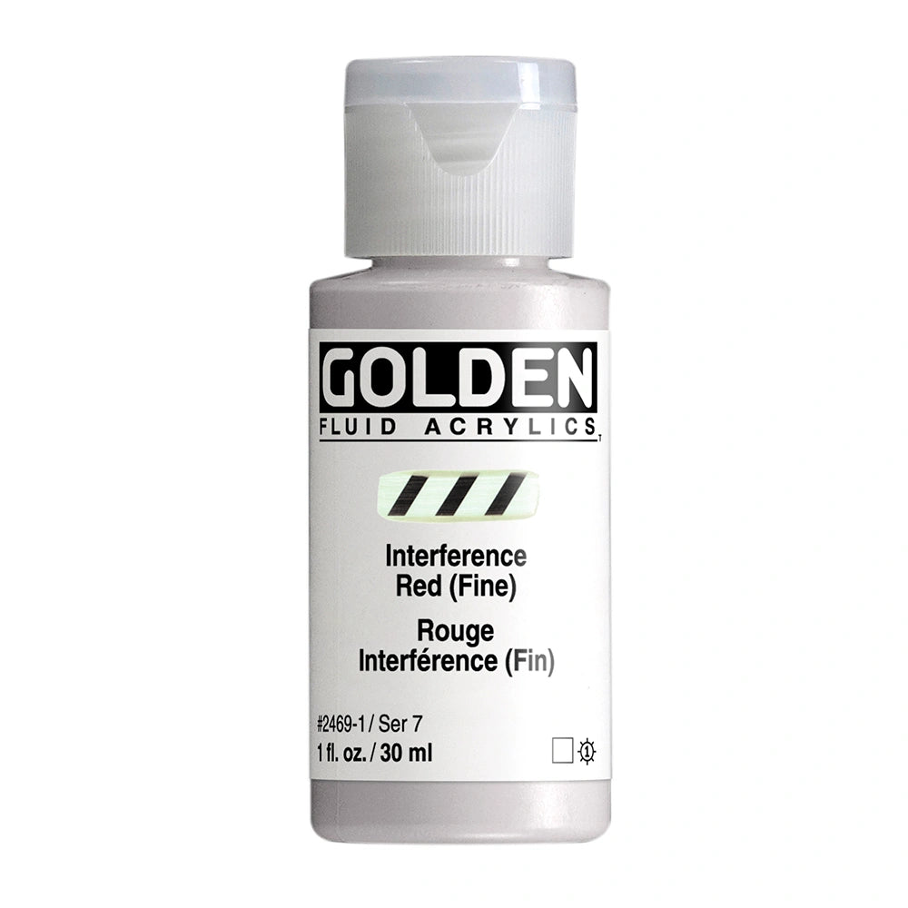 Golden Fluid Acrylic Interference Red, 1 oz (30 ml) bottle