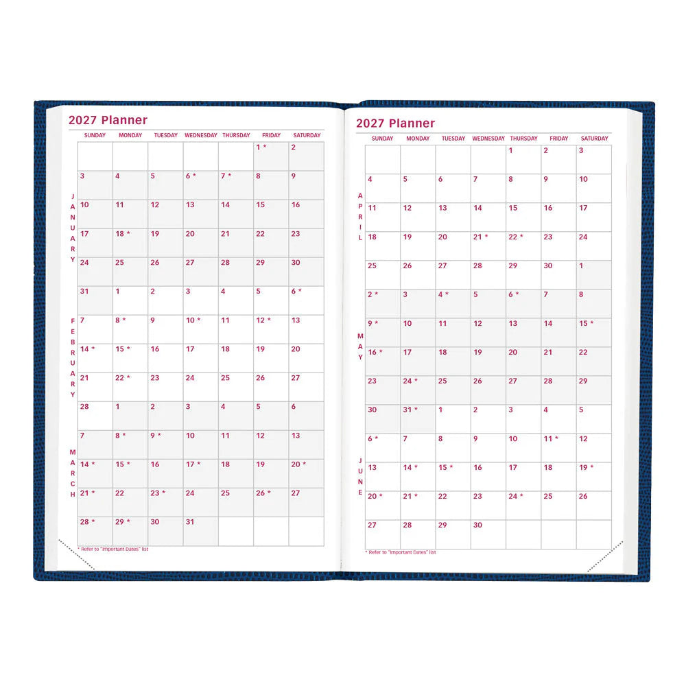 Blueline Essential 12-Month Daily Pocket Planner Jan–Dec 2027, Assorted Colours, 4.75"x3"