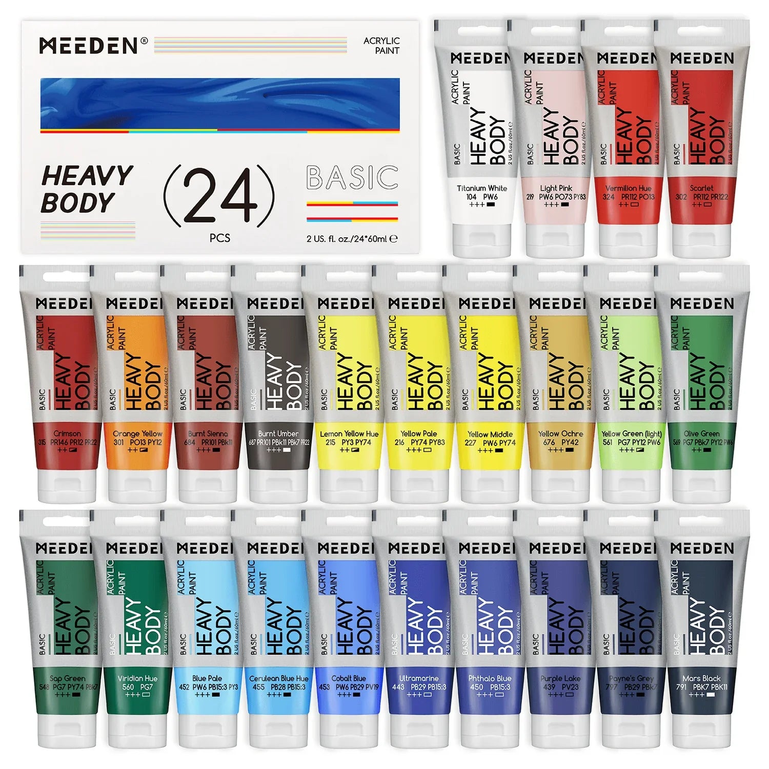 Acrylic 60ml Tube Sets