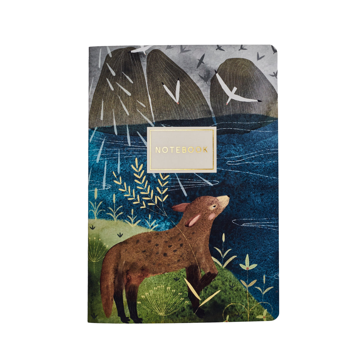 Bruno Visconti Fox by the Lake lined notebook, cover