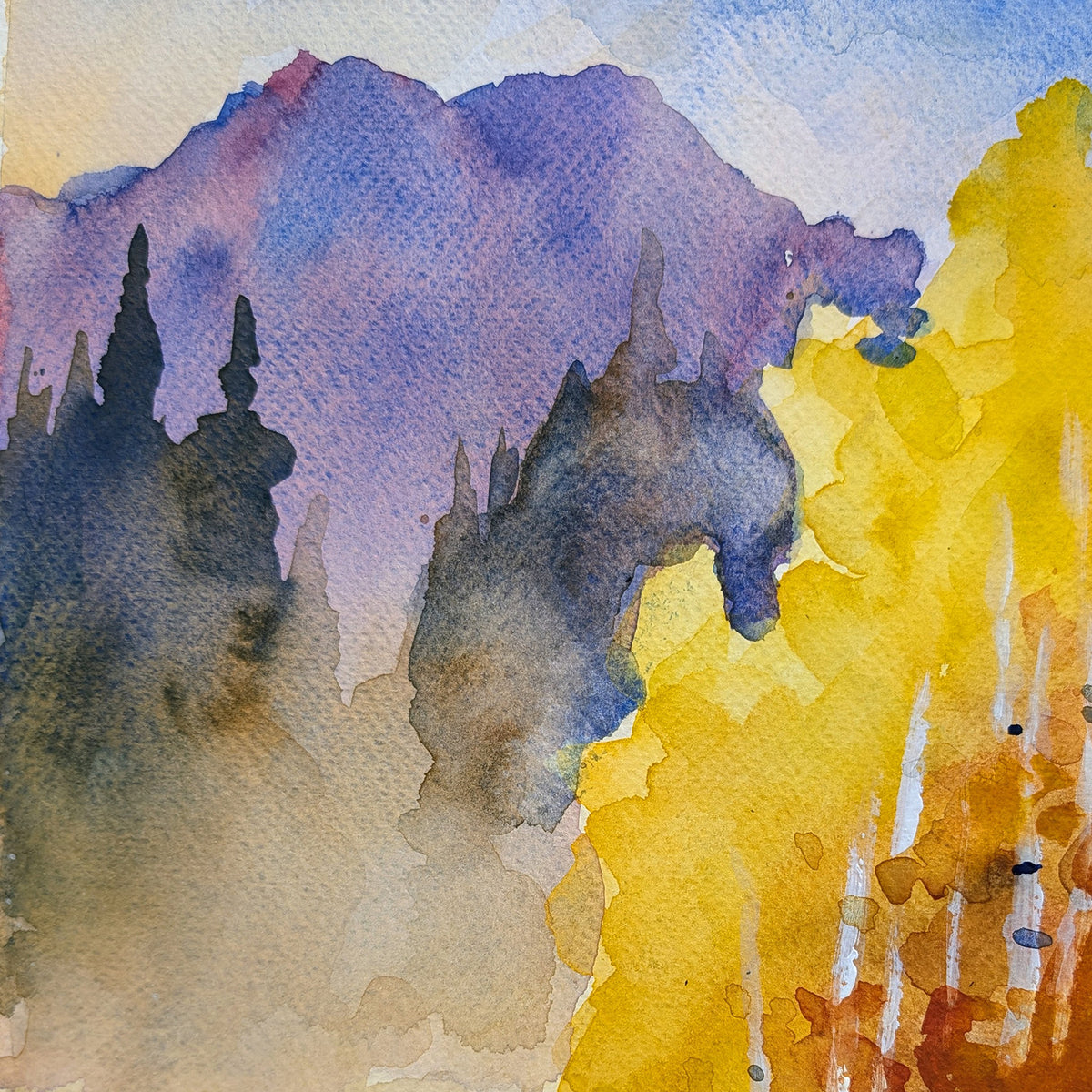 Autumn Colors in Watercolor