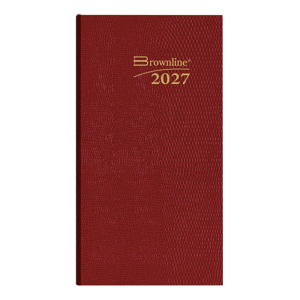 Brownline Traditional 12-Month Daily Pocket Diary 2027, Assorted, English, 6"x3-1/8"