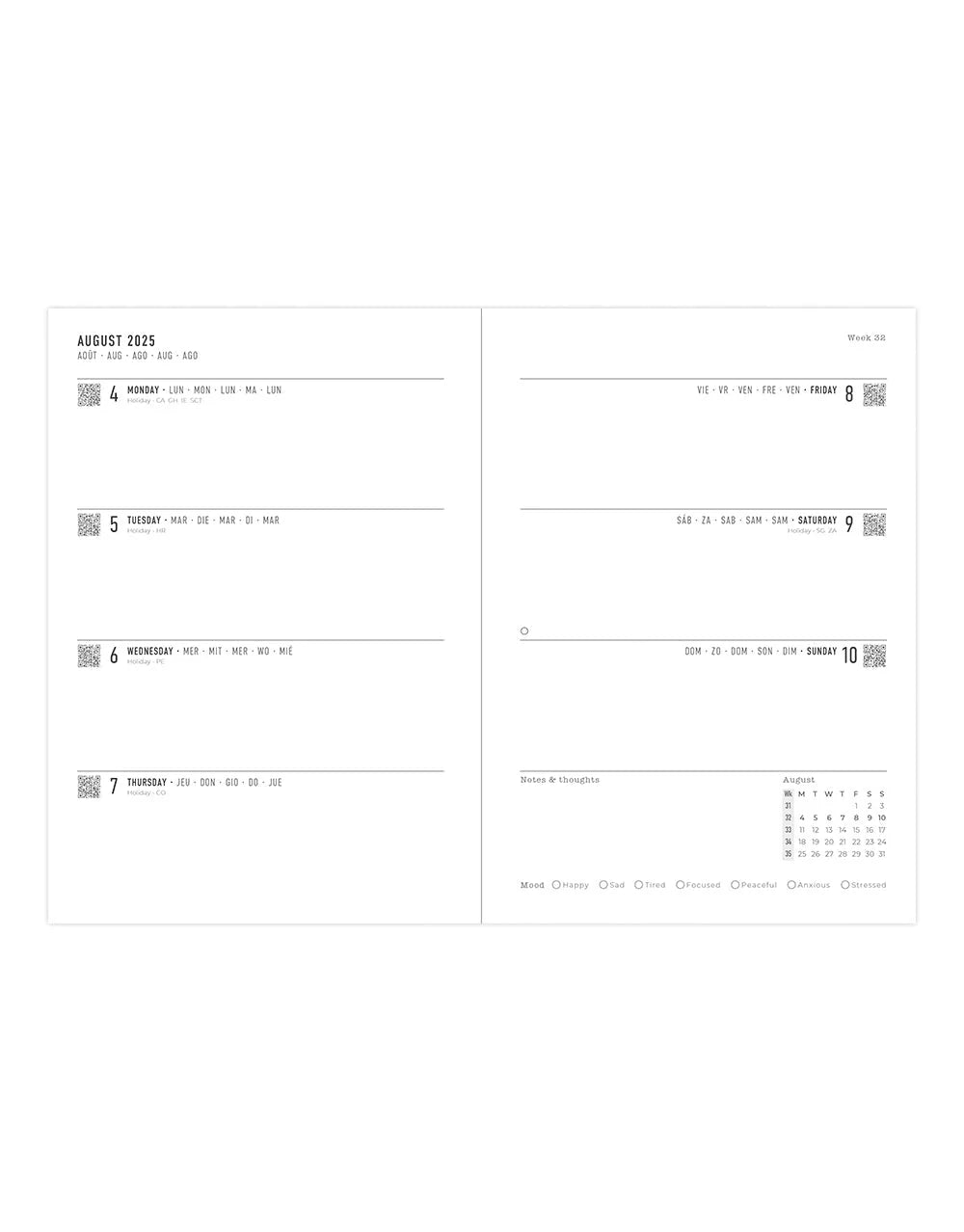 Planner Academic Weekly 8x5 Mint 18 Month 2025/26