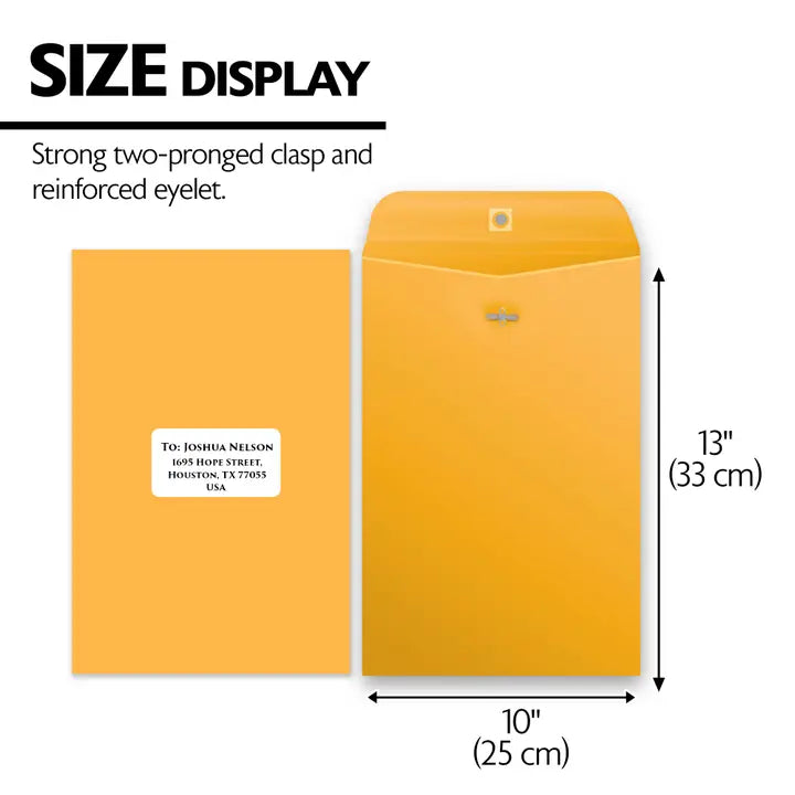 Envelope 10 x 13 Clasp 3 Pack