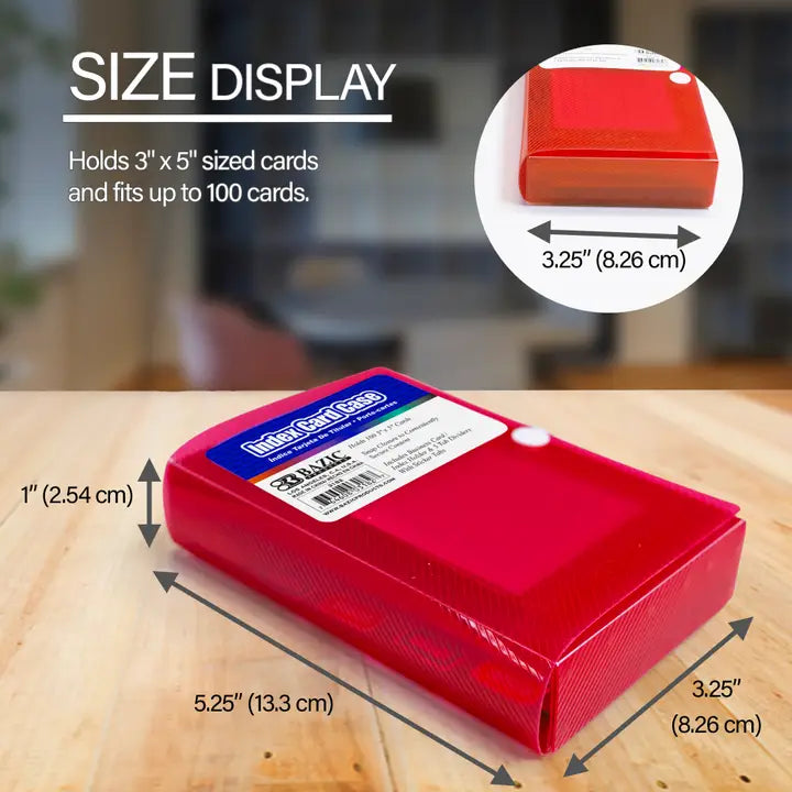 Index Card Case 3 x 5 with 5 tab divider