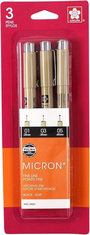 Pigma Micron Set- 01/03/05 Black