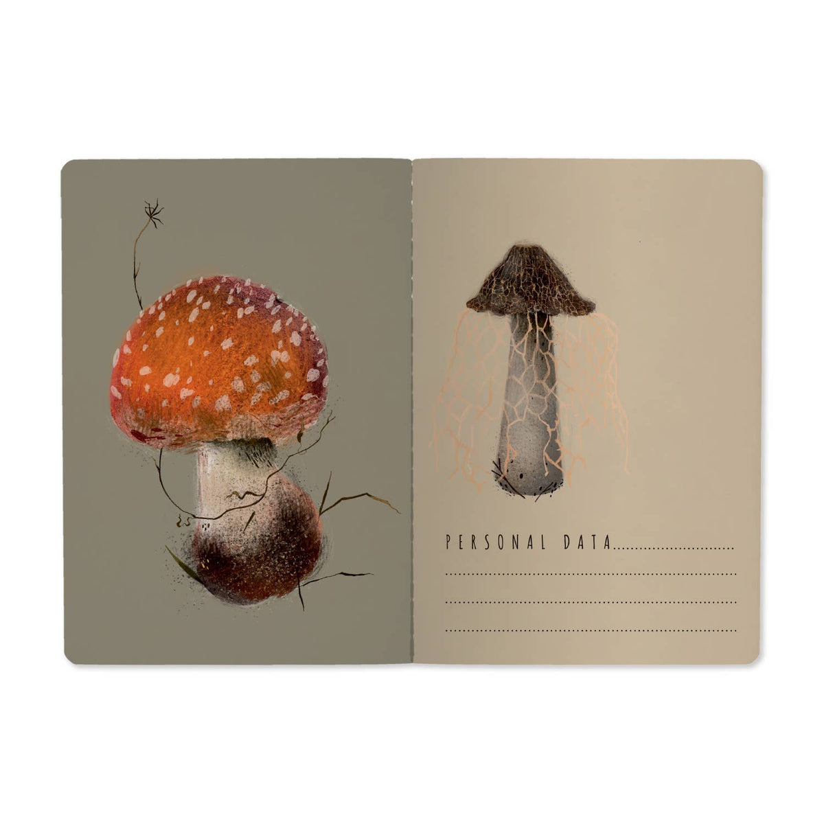 Bruno Visconti Gourmet Mushrooms lined notebook, view 2
