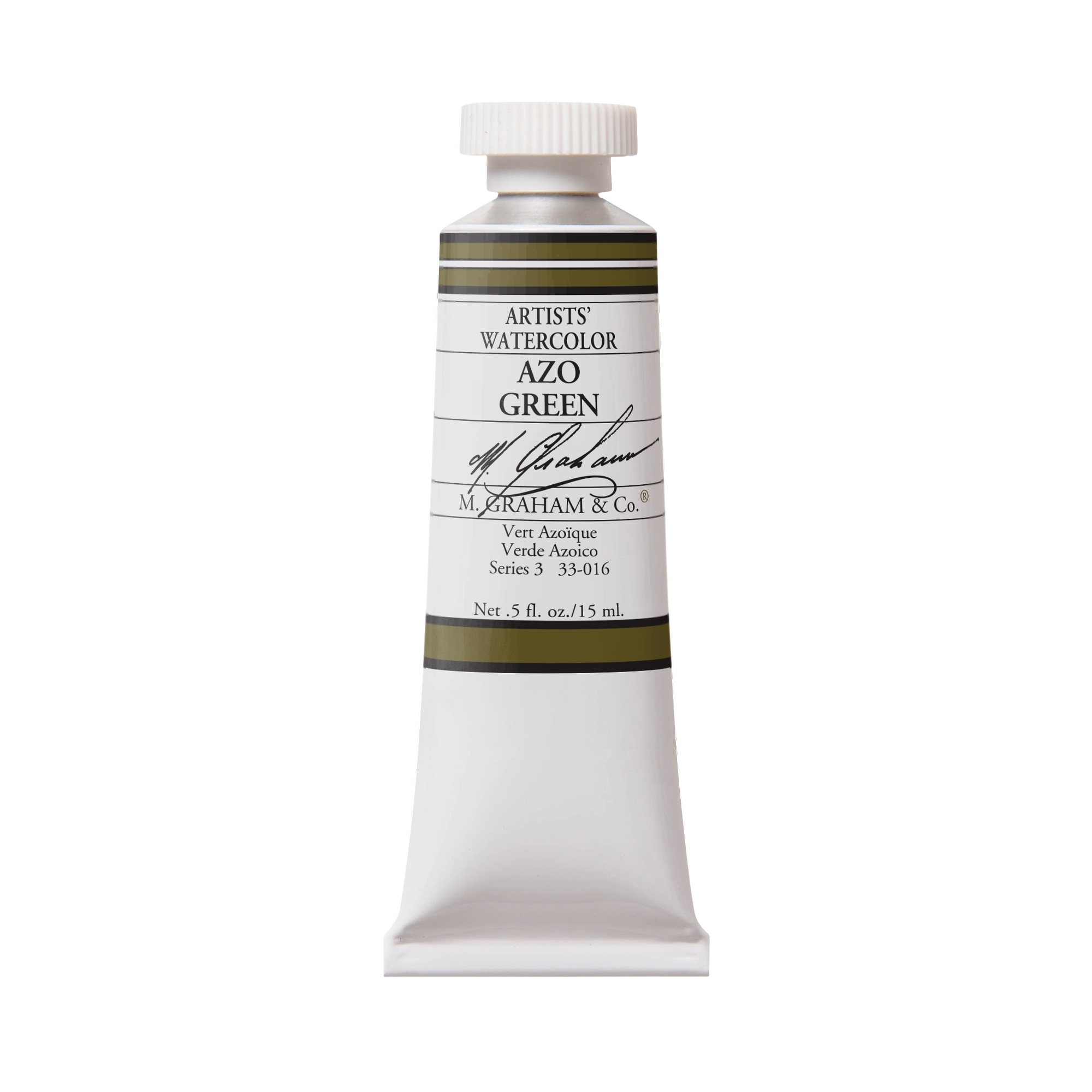 M. Graham Artists' Watercolour - Azo Green, 15 ml tube
