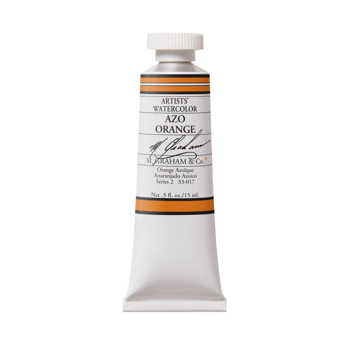 M. Graham Artists' Watercolour - Azo Orange, 15 ml tube