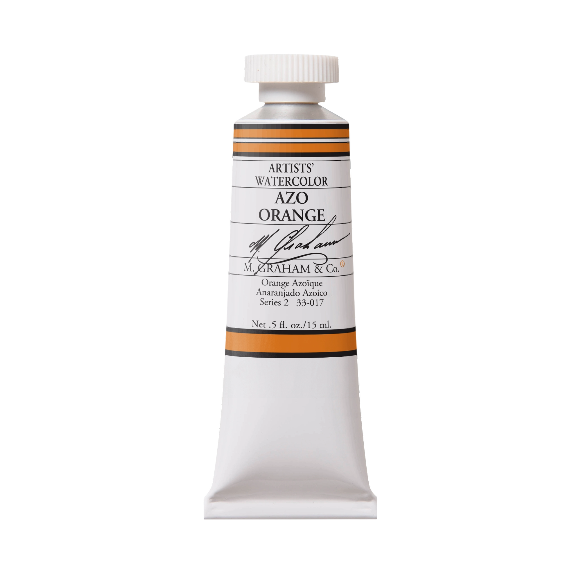 M. Graham Artists' Watercolour - Azo Orange, 15 ml tube