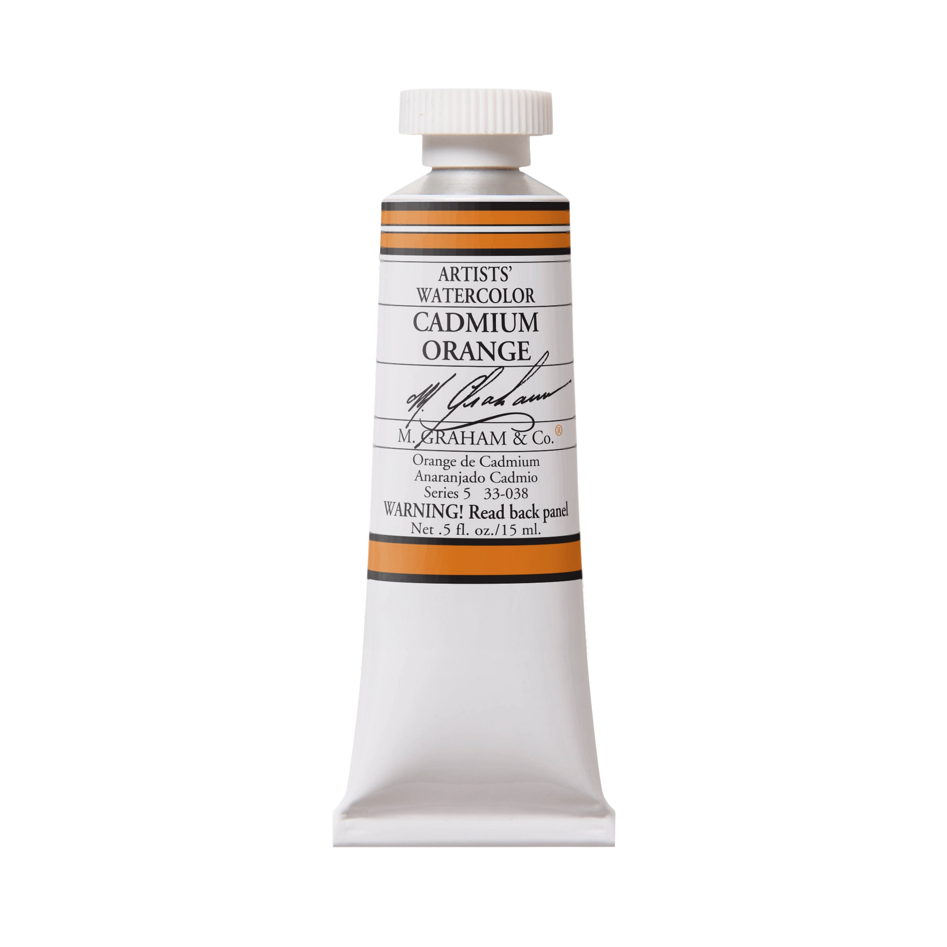 M. Graham Artists' Watercolour - Cadmium Orange, 15 ml tube