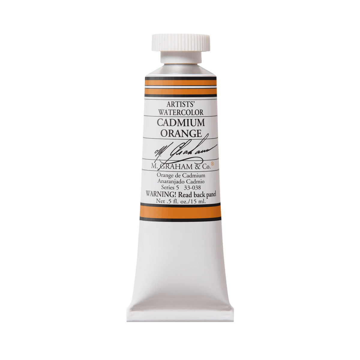 M. Graham Artists' Watercolour - Cadmium Orange, 15 ml tube