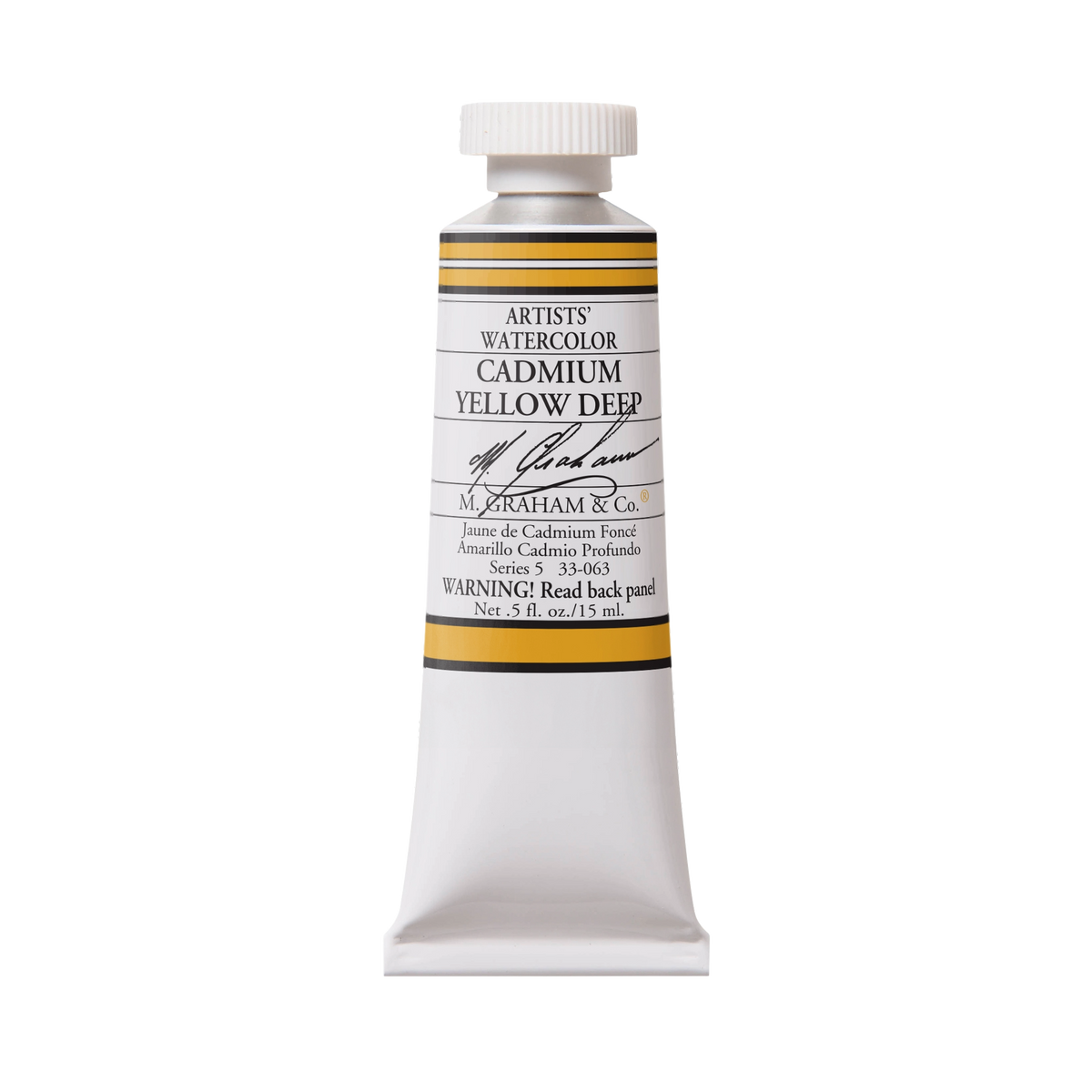 M. Graham Artists' Watercolour - Cadmium Yellow Deep, 15 ml tube