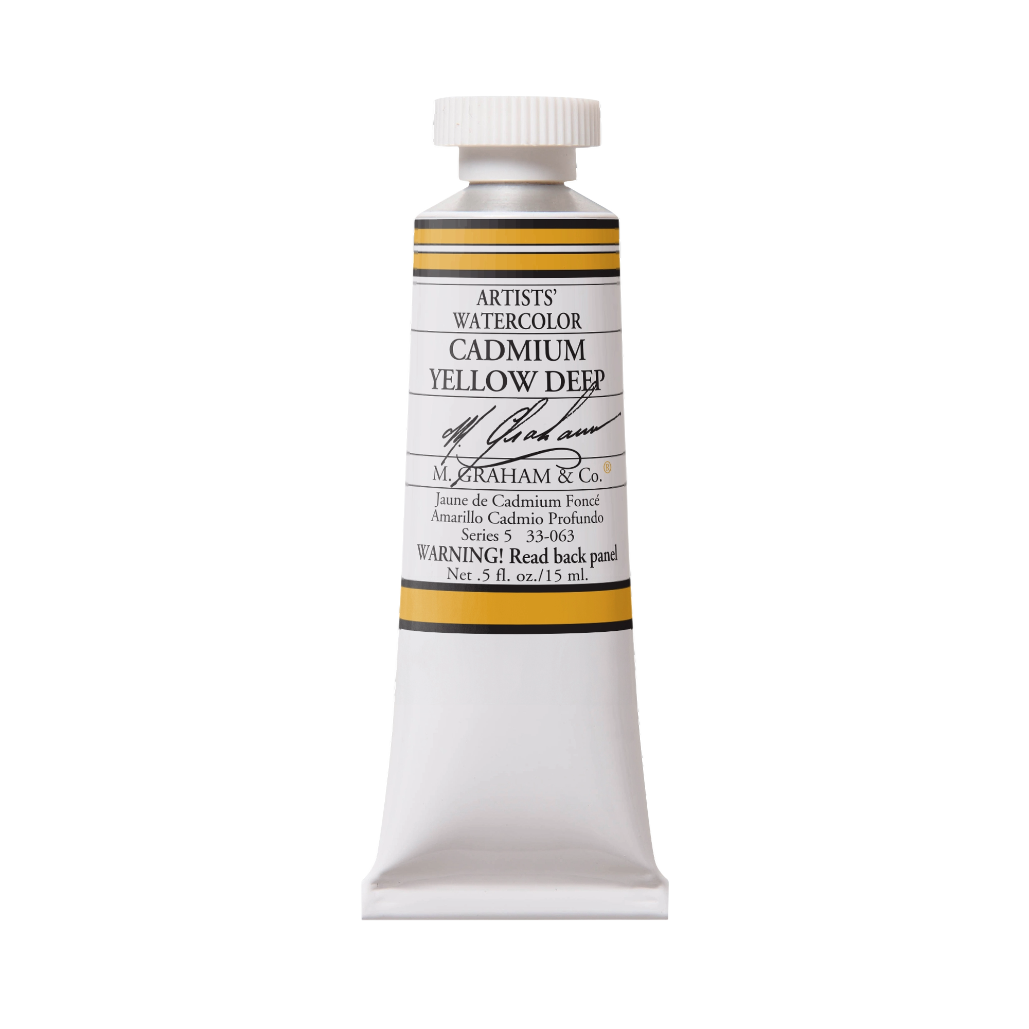 M. Graham Artists' Watercolour - Cadmium Yellow Deep, 15 ml tube