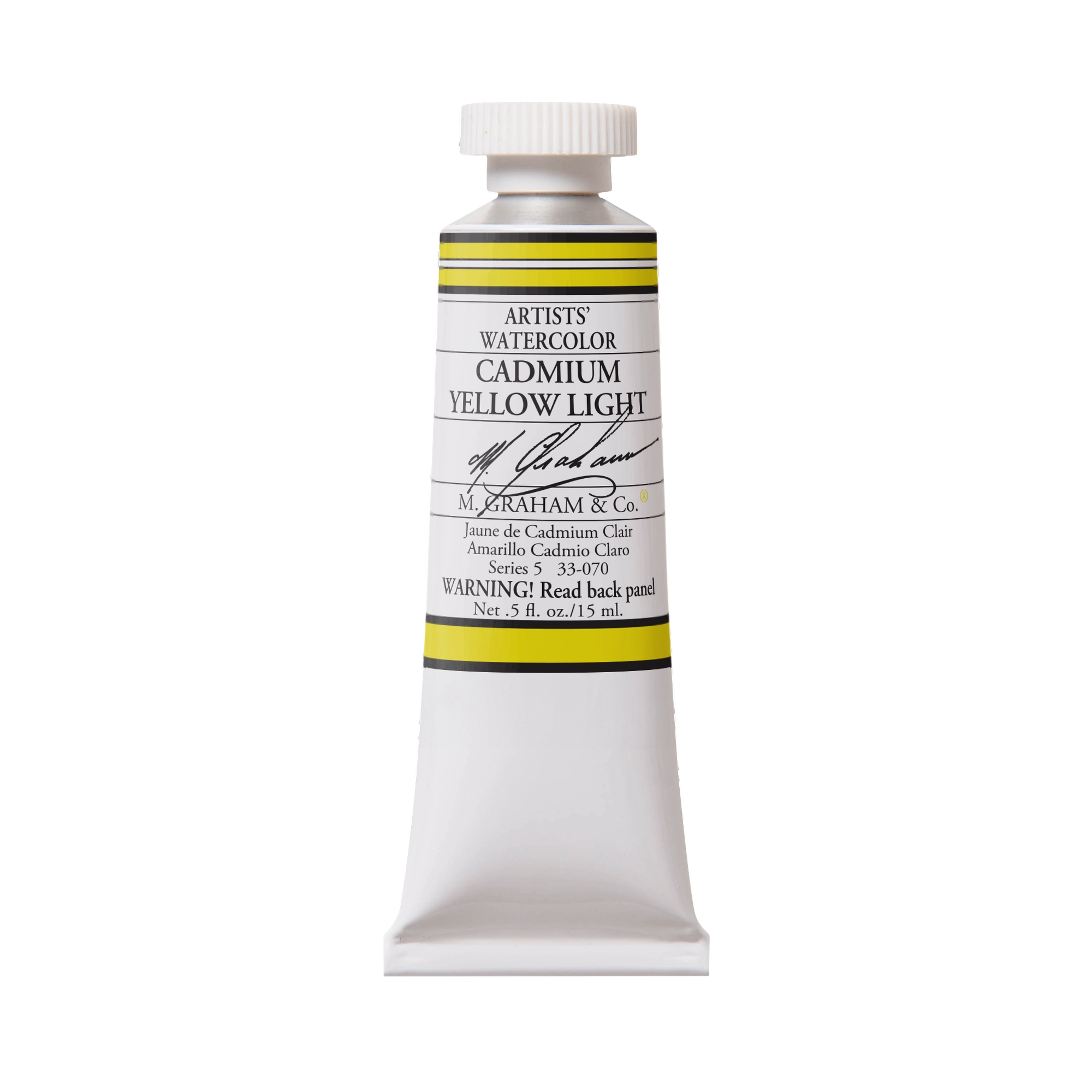 M. Graham Artists' Watercolour - Cadmium Yellow Light, 15 ml tube