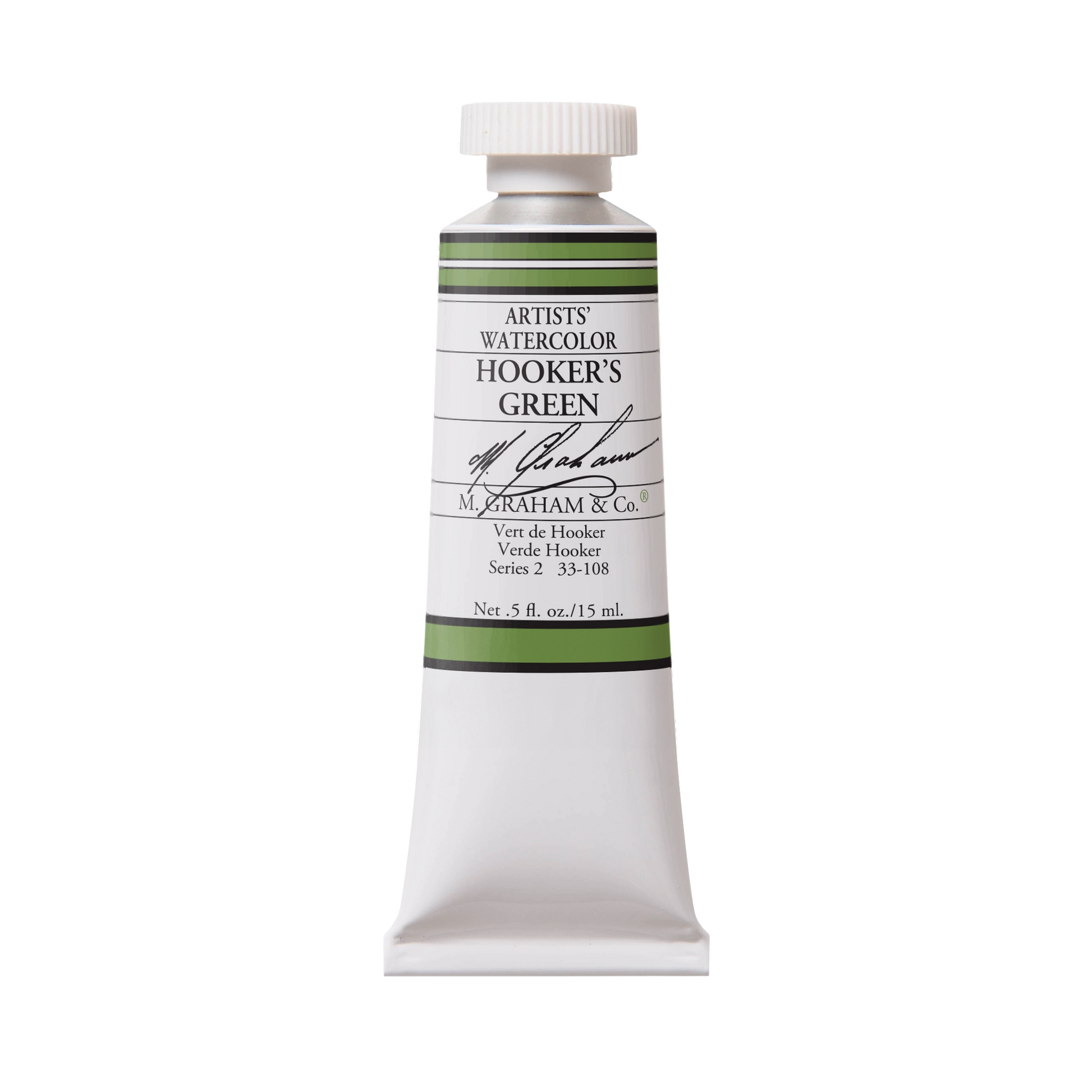 M. Graham Artists' Watercolour - Hooker's Green, 15 ml tube