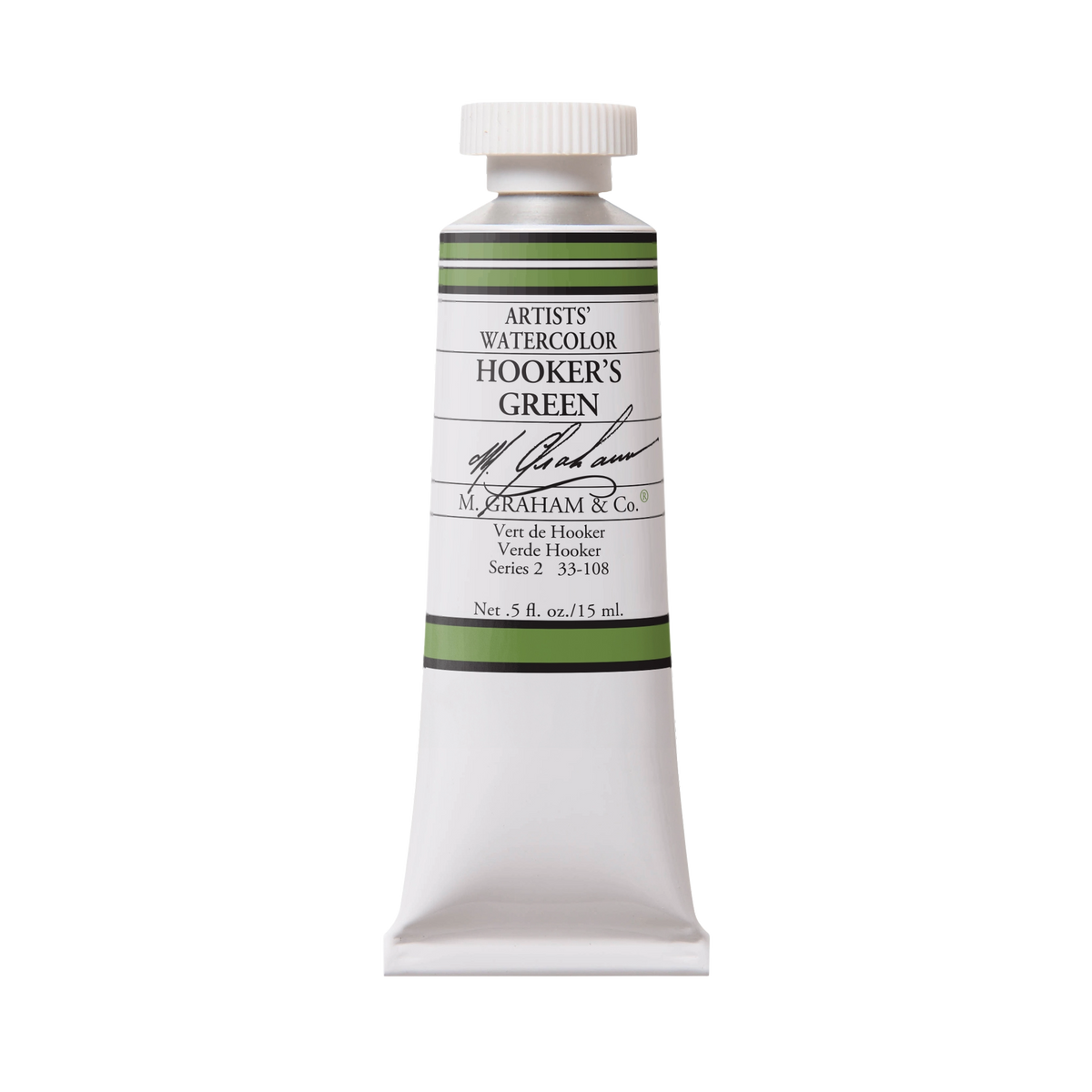 M. Graham Artists' Watercolour - Hooker's Green, 15 ml tube