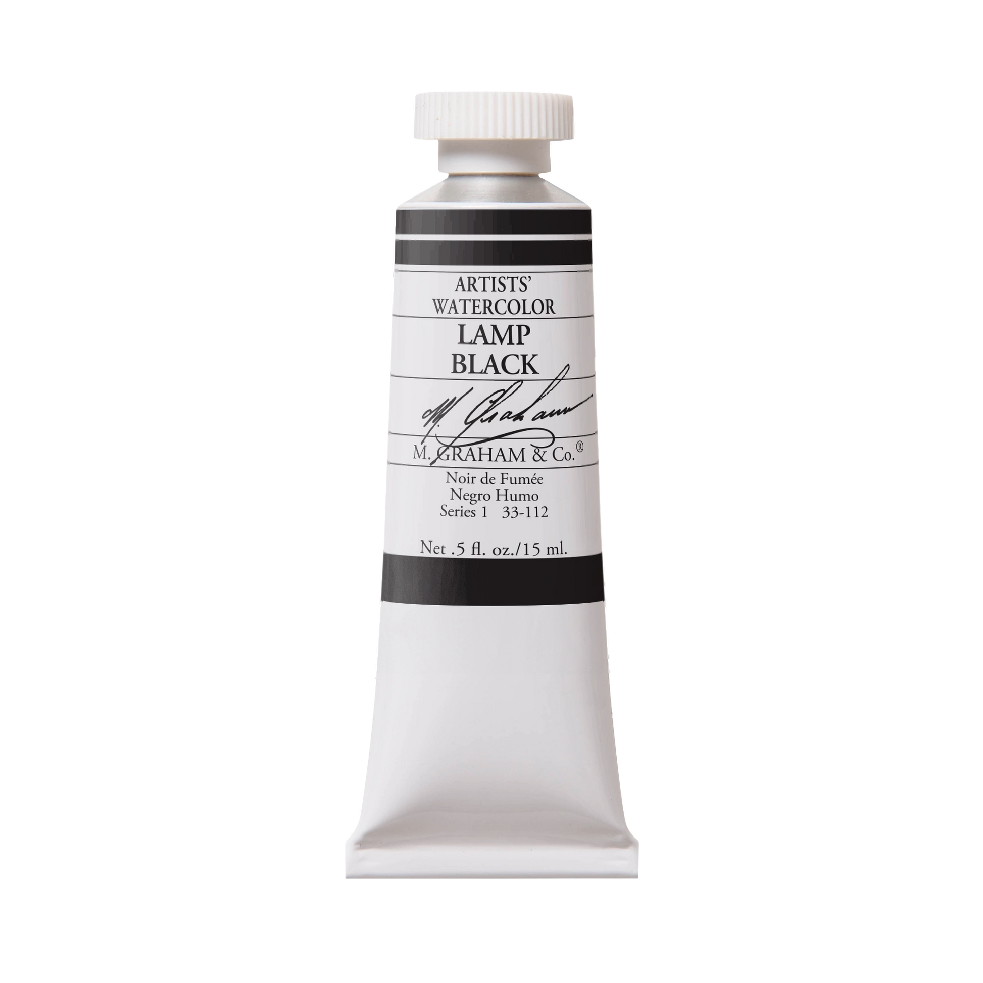 M. Graham Artists' Watercolour - Lamp Black, 15 ml tube