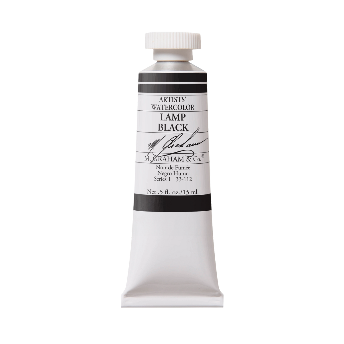 M. Graham Artists' Watercolour - Lamp Black, 15 ml tube