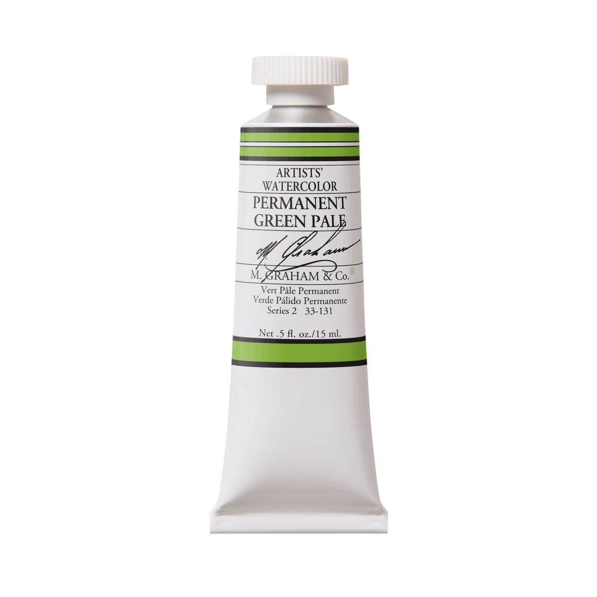 M. Graham Artists' Watercolour - Permanent Green Pale, 15 ml tube
