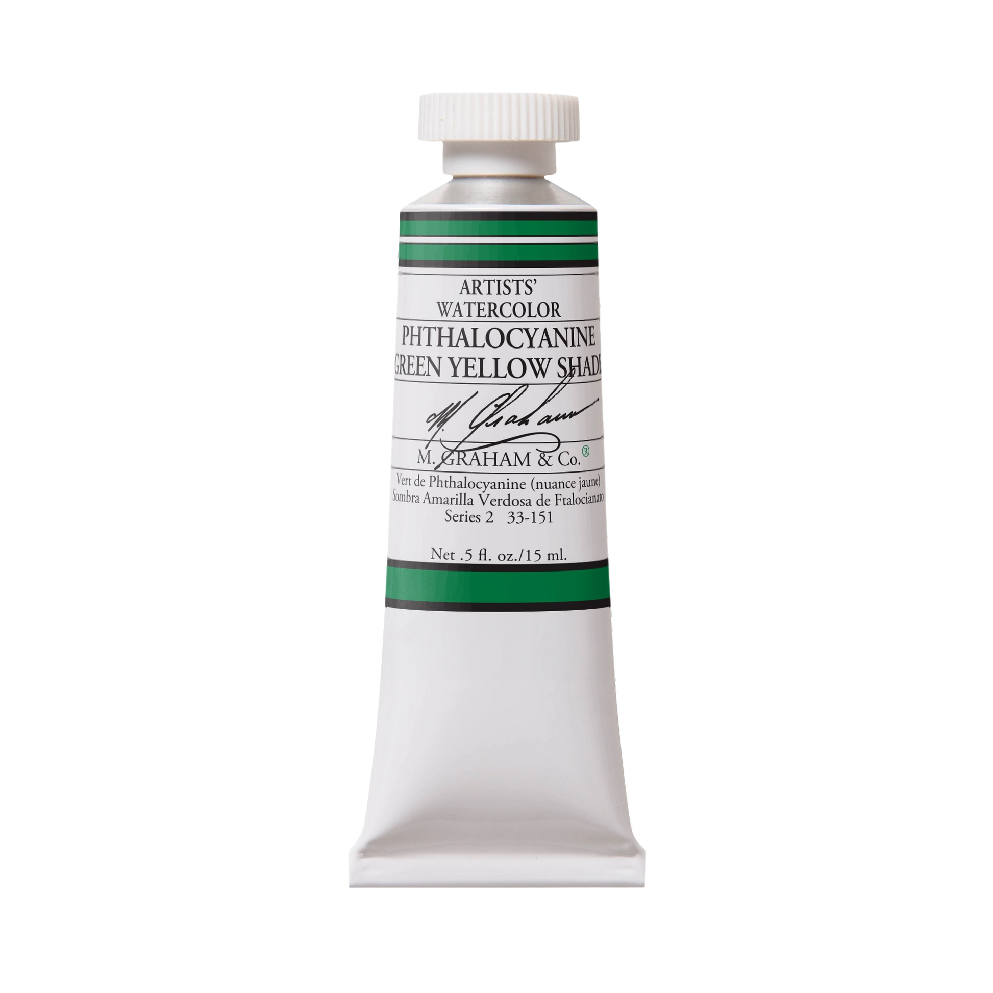 M. Graham Artists' Watercolour - Phthalocyanine Green Yellow Shade, 15 ml tube
