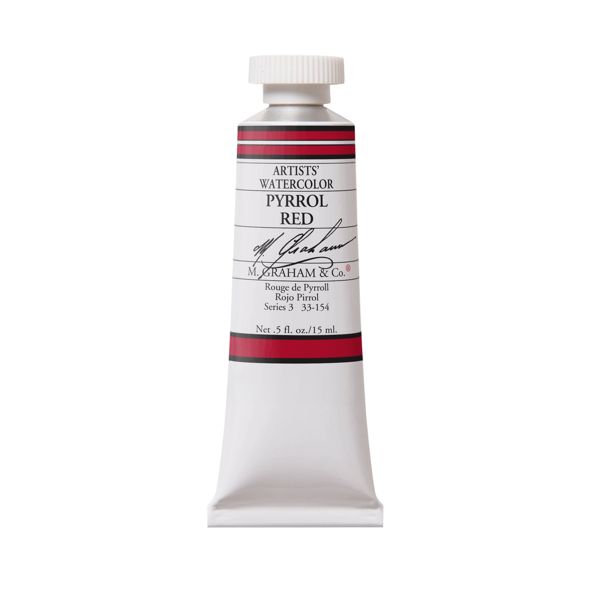M. Graham Artists' Watercolour - Pyrrol Red, 15 ml tube